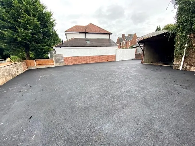 Surface dressing on a private drive