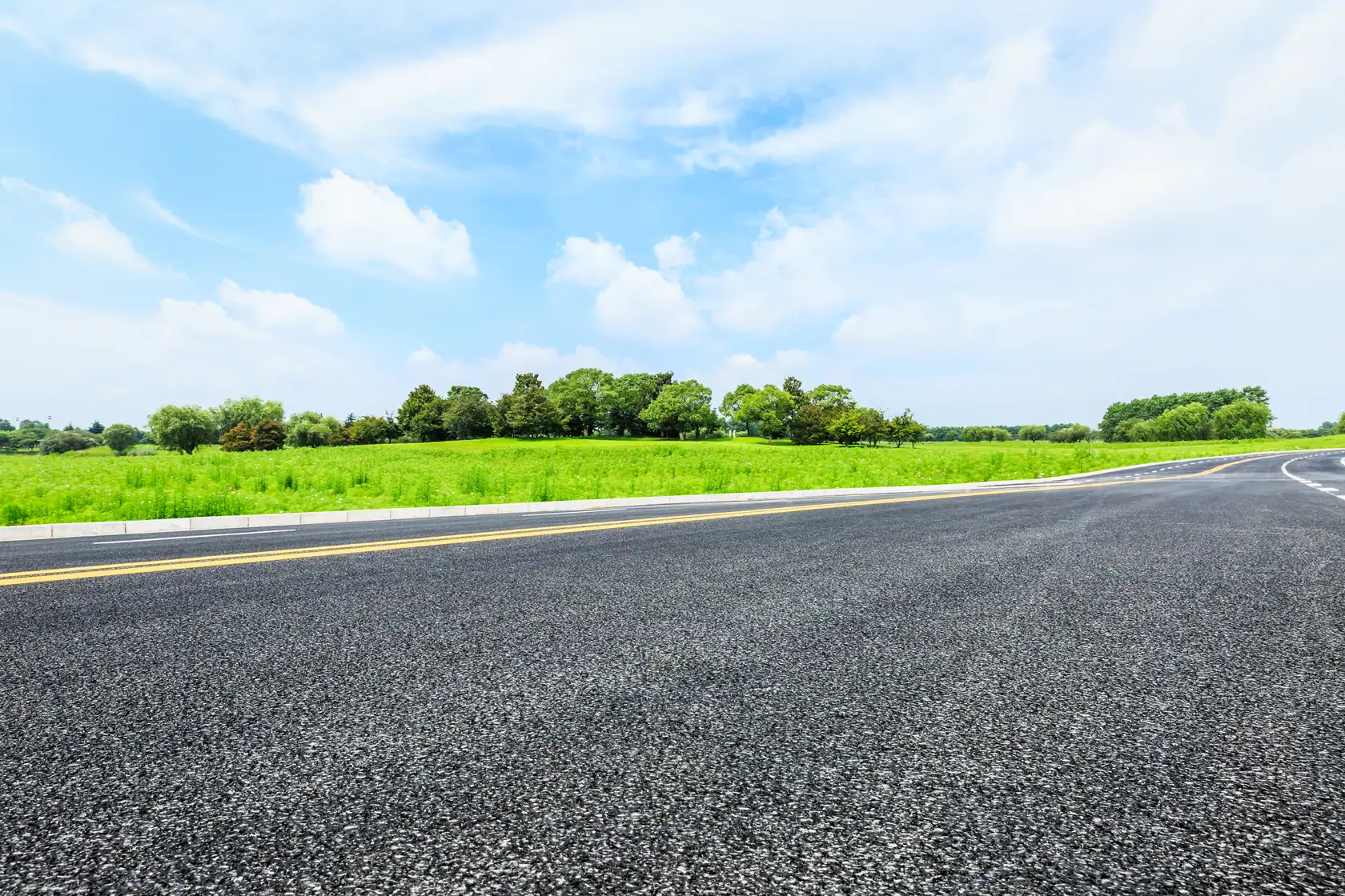 Newly surfaced road